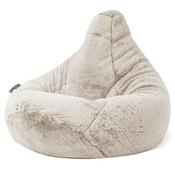 Highback Bean Bag Chair - Fluffy Faux Fur Rabbit Golden Brown