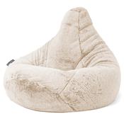 Highback Bean Bag Chair - Fluffy Faux Fur Rabbit White image