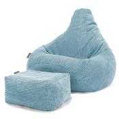Highback Bean Bag Chair - Pom Pom Aegean Blue image