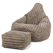 Highback Bean Bag Chair - Ultra Plush Cord Minky