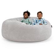 Huge Family Sized Kids Bean Bag 3-14 yr - Cord Silver Grey
