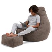 Children's Gaming Bean Bag Chair 6-14 yr - Pom Pom Chocolate Brown image