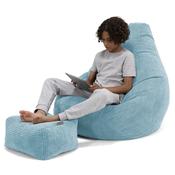 Children's Gaming Bean Bag Chair 6-14 yr - Pom Pom Aegean Blue image