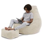 Children's Gaming Bean Bag Chair 6-14 yr - Pom Pom Ivory image
