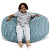 Ultra Comfy Kids Super Sized Bean Bag 6-14 yr - Cord Aegean Blue image