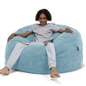 Ultra Comfy Kids Super Sized Bean Bag 6-14 yr - Pom Pom Aegean Blue image