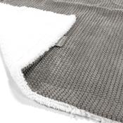 Sherpa Throw / Blanket - Pom Pom Charcoal Grey image