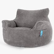 Children's Armchair Bean Bag 3-8 yr - Pom Pom Charcoal Grey image