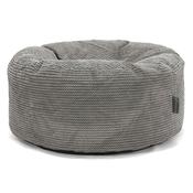 Large Round Pouffe - Pom Pom Charcoal Grey image