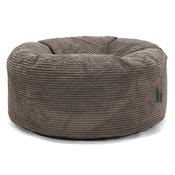 Large Round Pouffe - Pom Pom Chocolate Brown image