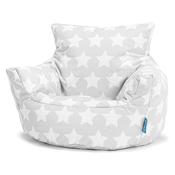 Kids Armchair Bean Bag for Toddlers 1-3 yr - Print Grey Star image