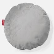 Round Throw Pillow Cover 50cm - Velvet Silver image
