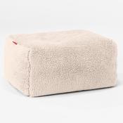 Small Footstool - Teddy Faux Fur Cream