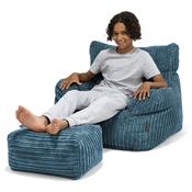 Teens Bean Bag Armchair 6-14 yr - Cord Teal Blue