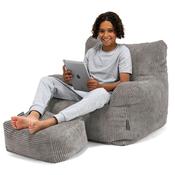 Teens Bean Bag Armchair 6-14 yr - Pom Pom Charcoal Grey