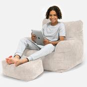 Teens Bean Bag Armchair 6-14 yr - Pom Pom Ivory image