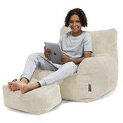 Teens Bean Bag Armchair 6-14 yr - Pom Pom Ivory image