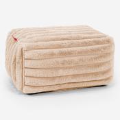 Small Footstool - Ultra Plush Cord Peach
