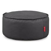 Large Round Pouffe - Vegan Leather Black image