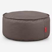 Large Round Pouffe - Vegan Leather Chocolate