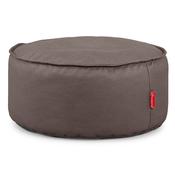 Large Round Pouffe - Vegan Leather Chocolate