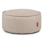 Large Round Pouffe - Vegan Leather Ivory image