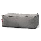 Large Footstool - Velvet Silver