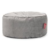 Large Round Pouffe - Velvet Silver image