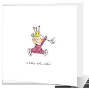 A New Baby Girl Congratulations card image