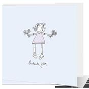 Girl with flowers Thank you - Big Leap Designs image