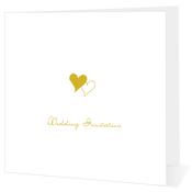 Gold Hearts Invitation - Big Leap Designs image