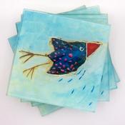 Blue Bird Red Beak - Big Leap Designs image