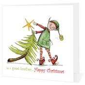 To a great Brother Happy Christmas - Big Leap Designs