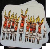 Santa's Reindeer Coaster - Big Leap Designs image