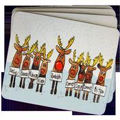 Santa's Reindeer Place Mats - Big Leap Designs image