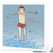 Happy Christmas Swimmer Man - Big Leap Designs image