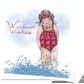 Warmest Wishes | Irish made greeting card from Big Leap Designs Swimming range | image