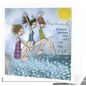 Mermaids always answer the call of the sea.....|card from Swimmer range|