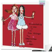 Friend Birthday Greetings Card | Fun Square Design image