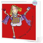 Ageing disgracefully |  fun birthday card woman image