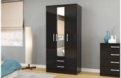 Solid Colour Lynx 3 Door 2 Drawer Robe with Mirror image