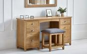 Mallory Twin Pedestal Dressing Table + Stool Set - BigMickey.ie