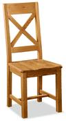 Salisbury Cross Back Chair With Wooden Seat - BigMickey.ie image