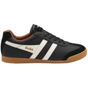 Gola Harrier Leather Trainer Black / White / Moody Orange image