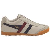 Gola Harrier Leather Trainer Off White / Navy / Burgundy