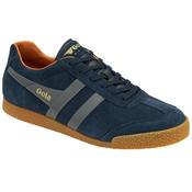 Gola Harrier Suede Trainers Navy / Ash / Moody Orange