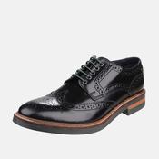 Base of London Black Hi Shine Leather Brogue image