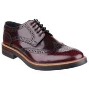 Base of London Woburn Leather Brogue Hi Shine Burgandy image