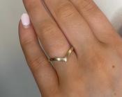 9ct Yellow Gold Chevron Wedding Band image