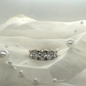3.59ct Five Stone Oval ring in 18ct yellow gold image
